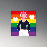 Queer Love Is Love Is Love Magnet