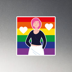 Queer Love Is Love Is Love Magnet