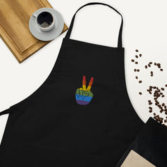 Gay Pride Embroidered Apron