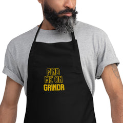 Find Me On Grindr Embroidered Apron