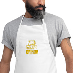 Find Me On Grindr Embroidered Apron