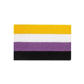 Non-Binary Flag Iron On Embroidered Patch
