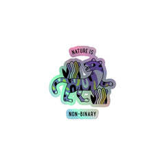 Nature Is Non-Binary Holographic Stickers