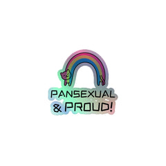 Pansexual & Proud Holographic Stickers