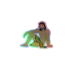 Sexy Gay Jesus Holographic Stickers