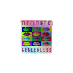 The Future Is Genderless Holographic Stickers