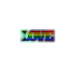 Progress LGBT Love Holographic Stickers