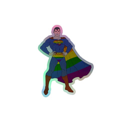 Gay Geek Holographic Stickers