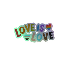 Love Is Love LGBTQ Holographic Stickers