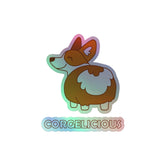Corgelicious Holographic Stickers