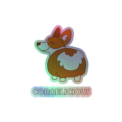 Corgelicious Holographic Stickers
