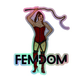 Femdom Holographic Stickers