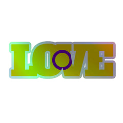 Intersex Love Holographic Stickers