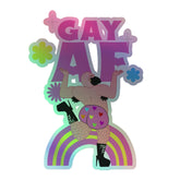 Gay AF Holographic Stickers