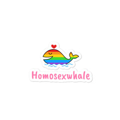 Homosexwhale Bubble-Free Stickers