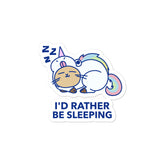 I'd Rather Be Sleeping Bubble-Free Stickers