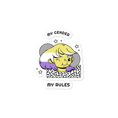 My Gender My Rules Bubble-Free Stickers