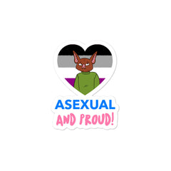 Asexual And Proud Bubble-Free Stickers