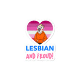Lesbian And Proud Bubble-Free Stickers