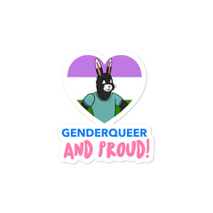 Genderqueer And Proud Bubble-Free Stickers
