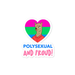 Polysexual And Proud Bubble-Free Stickers