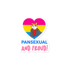 Pansexual And Proud Bubble-Free Stickers