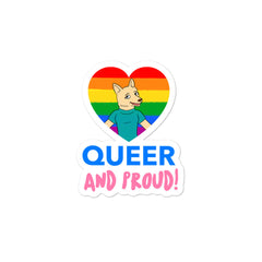 Queer And Proud Bubble-Free Stickers