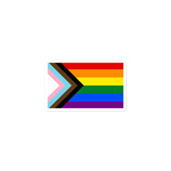 LGBT Progress Flag Bubble-Free Stickers