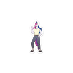 Bisexual Unicorn Bubble-Free Stickers