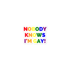 Nobody Knows I'm Gay! Bubble-Free Stickers