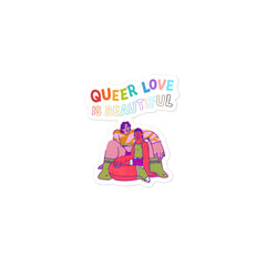 Queer Love Is Beautiful Bubble-Free Stickers