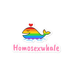 Homosexwhale Bubble-Free Stickers