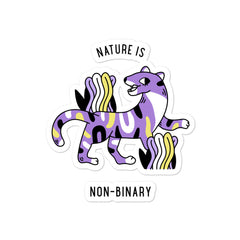 Nature Is Non-Binary Bubble-Free Stickers
