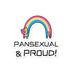 Pansexual & Proud Bubble-Free Stickers