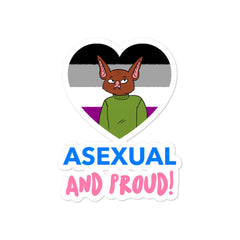 Asexual And Proud Bubble-Free Stickers