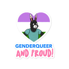 Genderqueer And Proud Bubble-Free Stickers