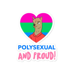 Polysexual And Proud Bubble-Free Stickers
