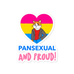 Pansexual And Proud Bubble-Free Stickers