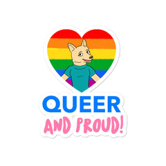 Queer And Proud Bubble-Free Stickers