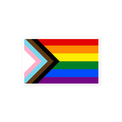 LGBT Progress Flag Bubble-Free Stickers