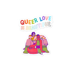 Queer Love Is Beautiful Bubble-Free Stickers