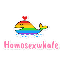 Homosexwhale Bubble-Free Stickers