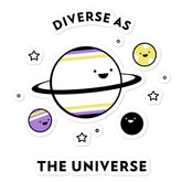 Diverse As The Universe Bubble-Free Stickers