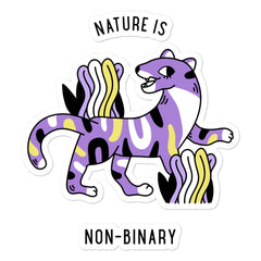 Nature Is Non-Binary Bubble-Free Stickers