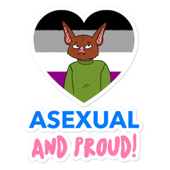 Asexual And Proud Bubble-Free Stickers