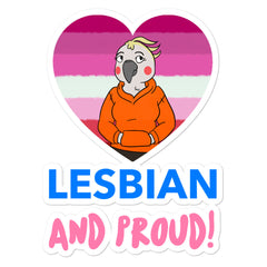 Lesbian And Proud Bubble-Free Stickers