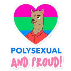Polysexual And Proud Bubble-Free Stickers