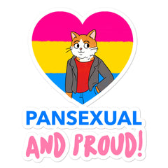 Pansexual And Proud Bubble-Free Stickers