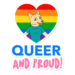Queer And Proud Bubble-Free Stickers