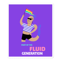 Part Of The Fluid Generation Bubble-Free Stickers